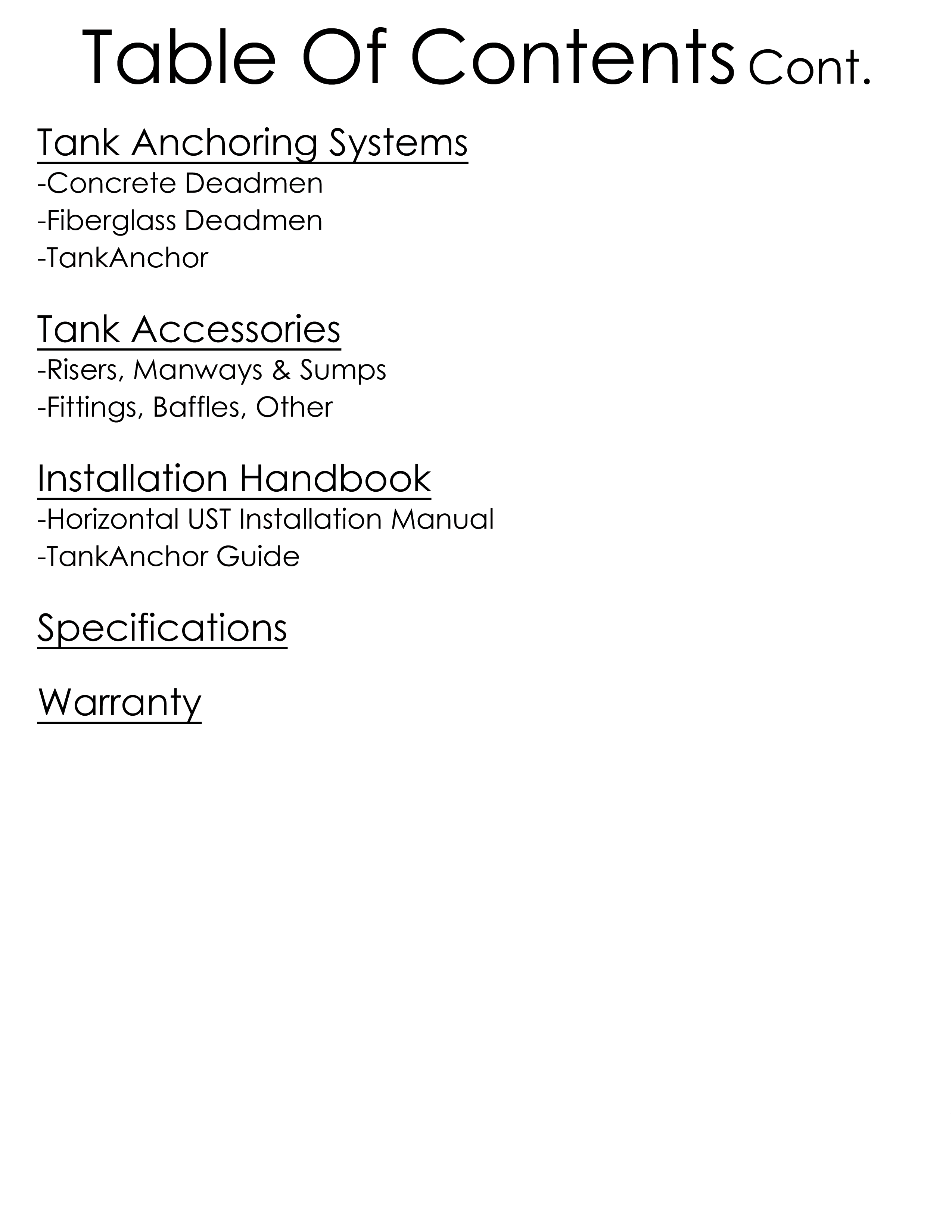 Underground Storage Tank Catalog - Fiberglass Tank Solutions