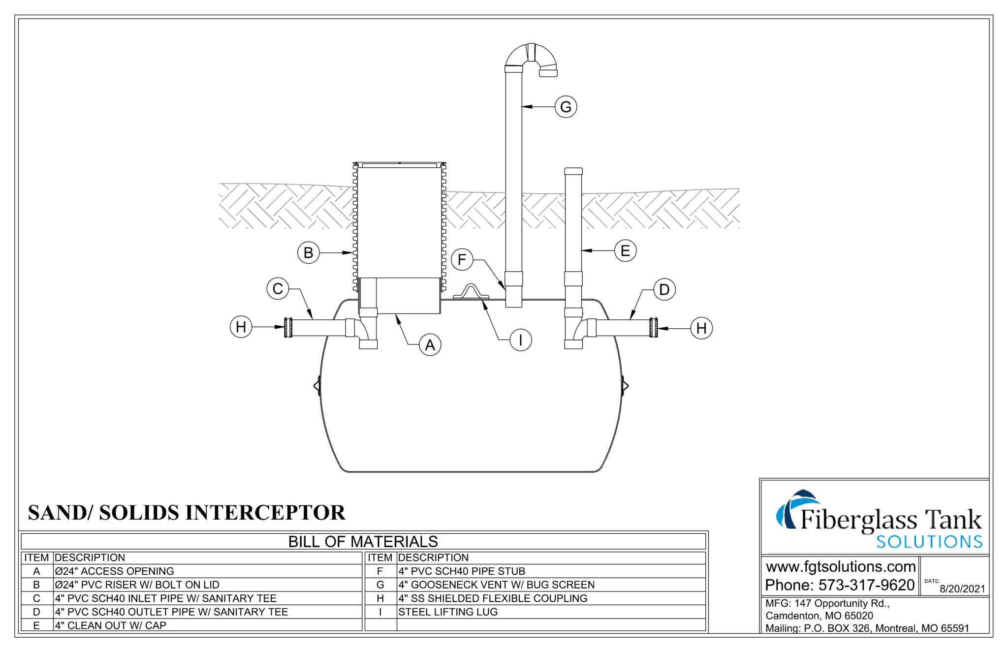 Inercepter Lay Out Advanced Separator/Interceptor Tanks | FGT Solutions