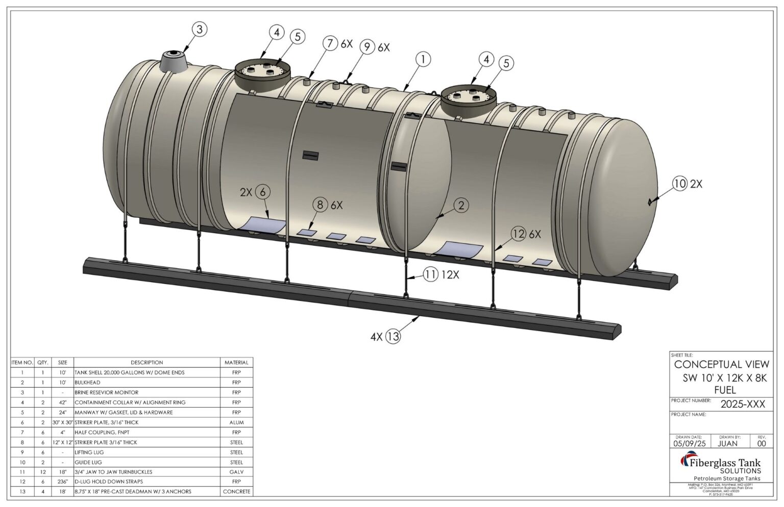 Common Configuration: Double Compartment Petroleum Storage Tank ...