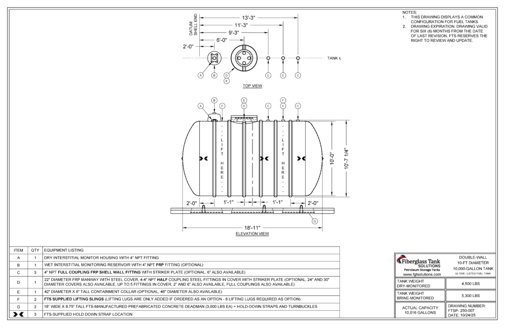 10ft x 10K Petroleum Storage Tank