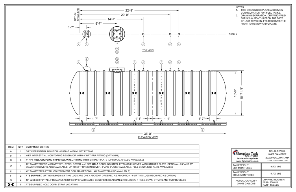 10ft x 20K Petroleum Storage Tank