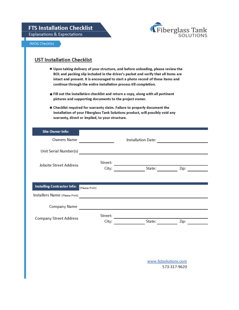 FTS Checklist 2026 - Page 1